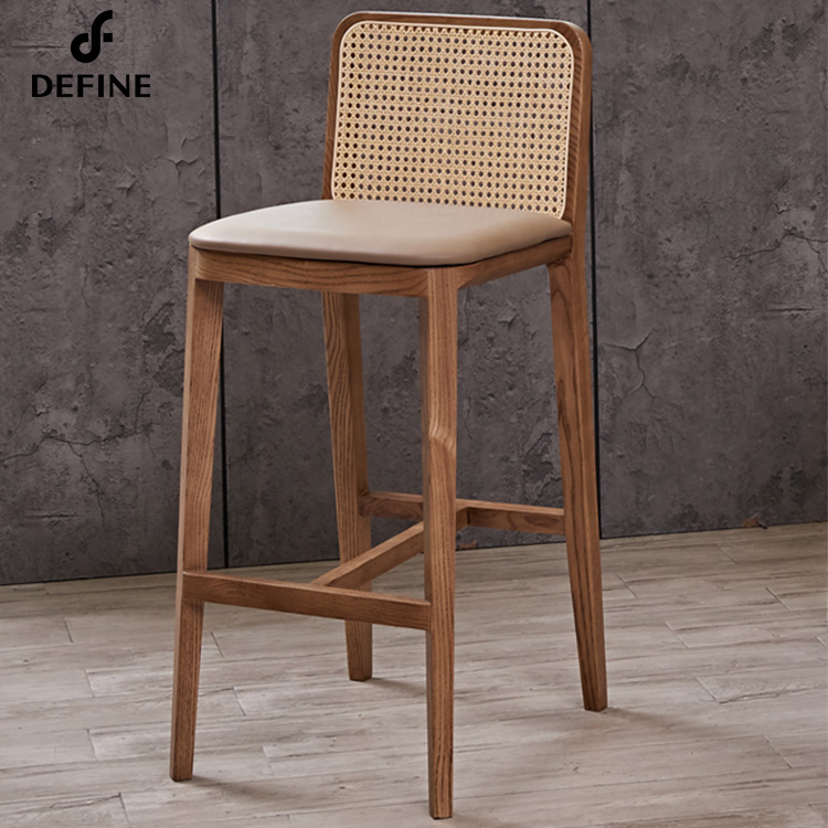 Home Bar Stools - Chaise de bar en rotin américain