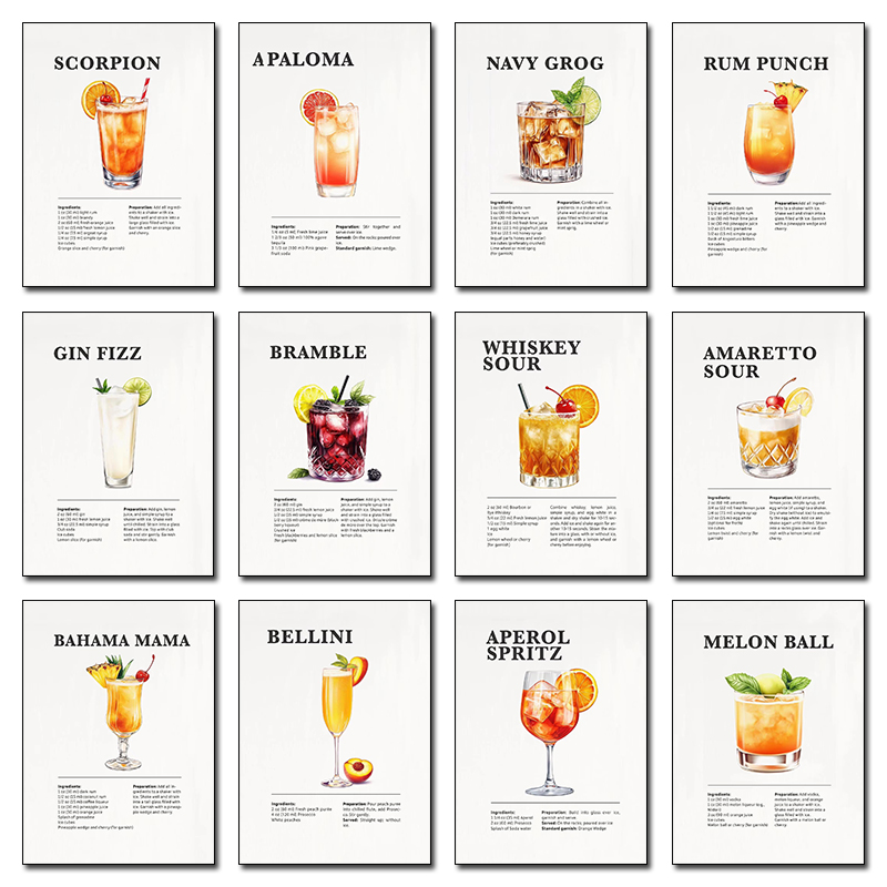 Home Bar And Coffee - Affiches imprimées de café, boisson, recette,