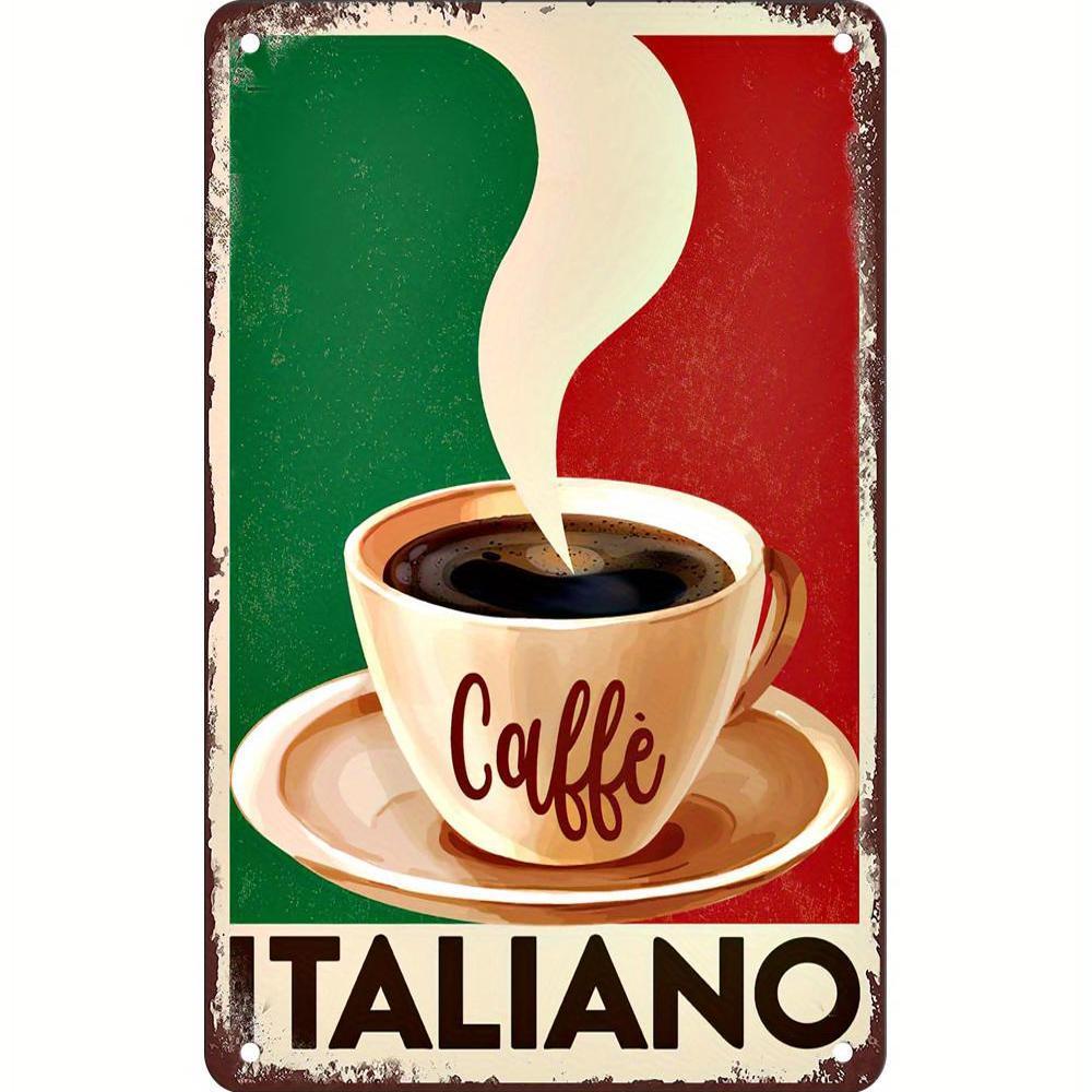 Home Bar And Coffee - Plaque murale en métal style Art