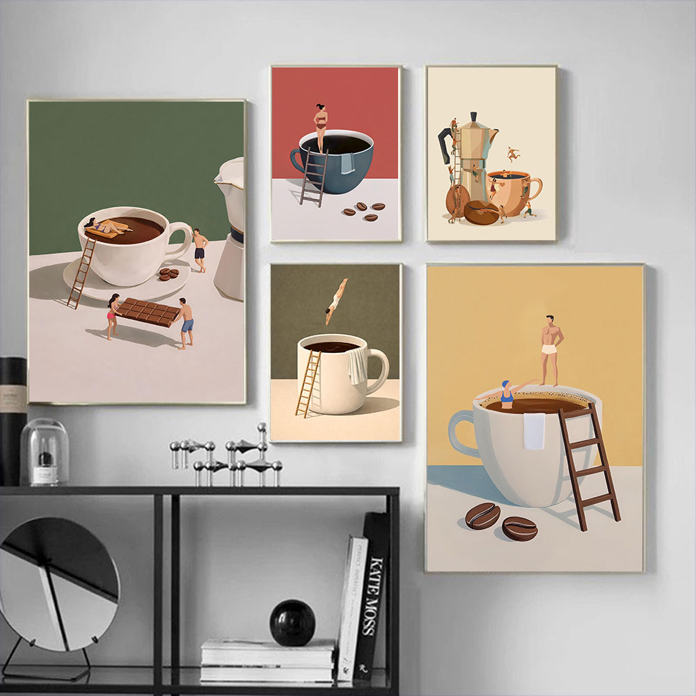 Home Bar And Coffee - 1 pièce, affiche sans cadre sur