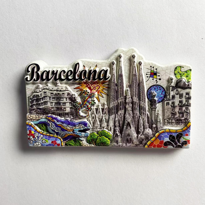 Home Barcelona - Aimants de réfrigérateur 3D évités, collection