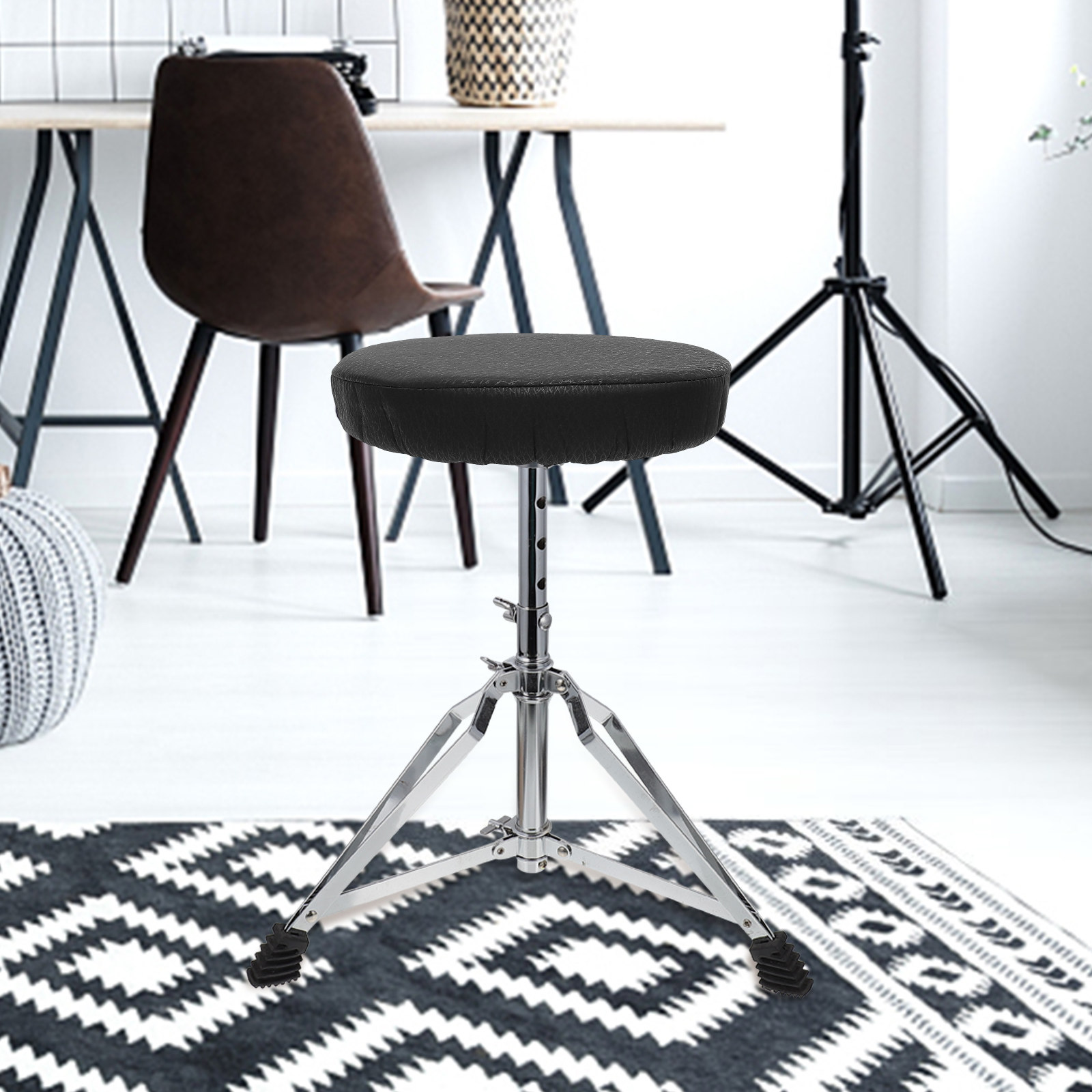 Home Bar Stools - Housse de tabouret super ronde noire