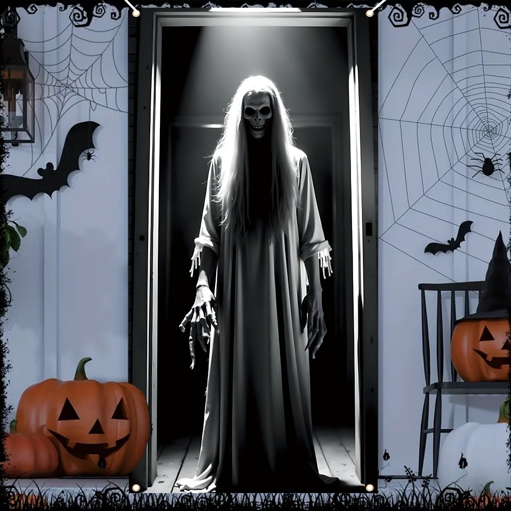 Home Bargains - Bannière de porte d'Halloween Effrayante :