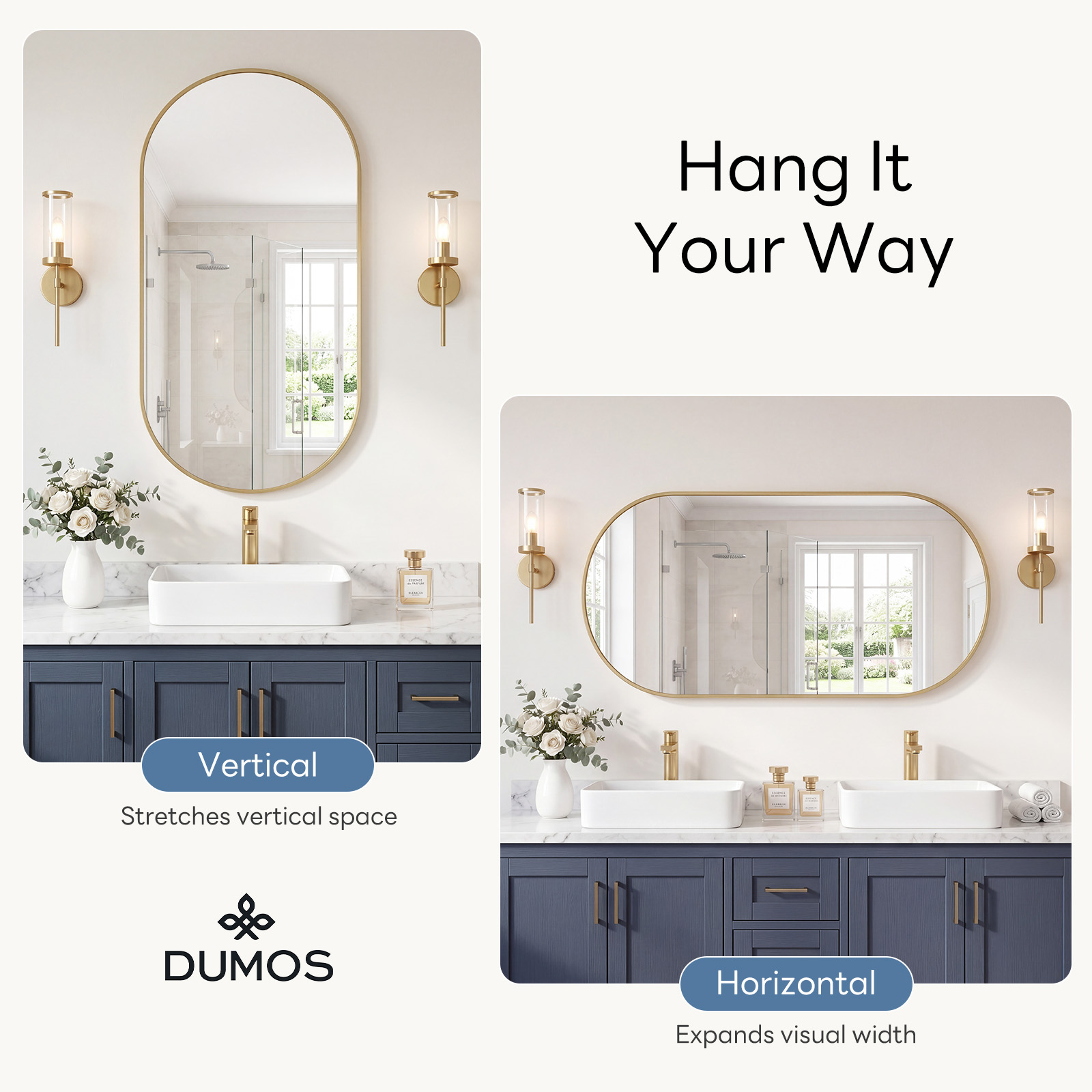 Miroir mural ovale JHK avec ca - Home Bargains avis et prix
