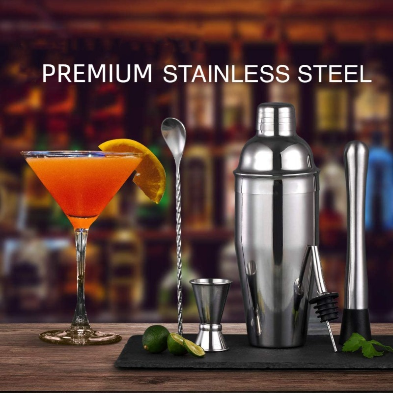 Kit de Barman 5 Pièces en Acie - Boston Shaker Set avis et prix