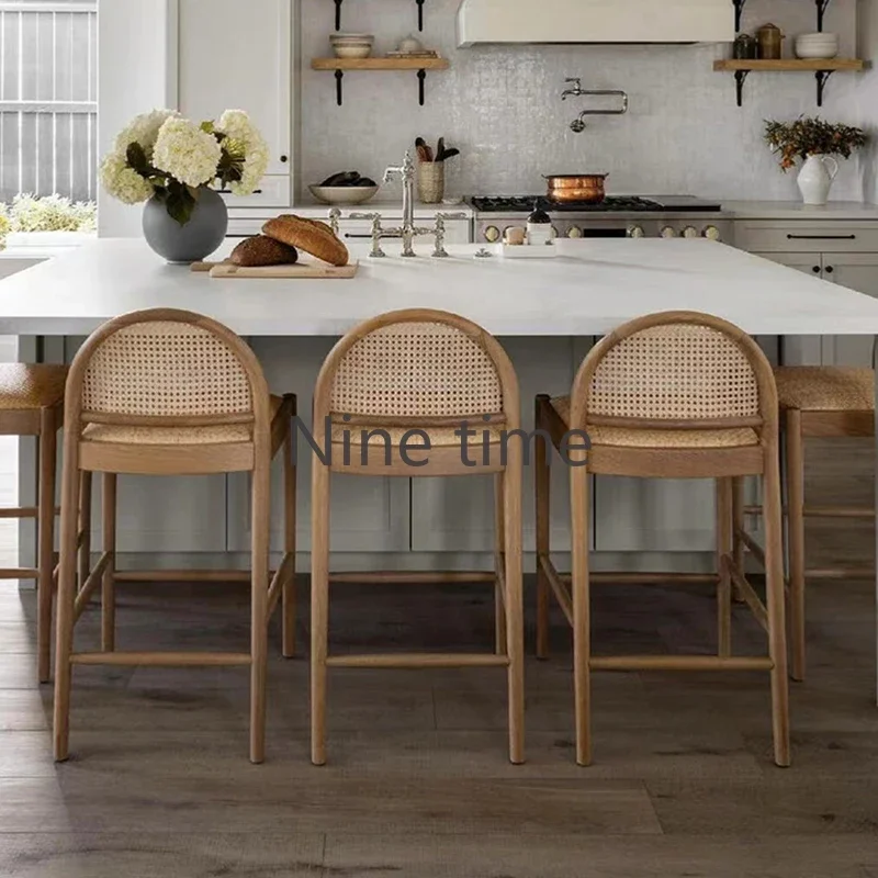 Chaise de bar en rotin et bois - Home Bar Stools avis et prix